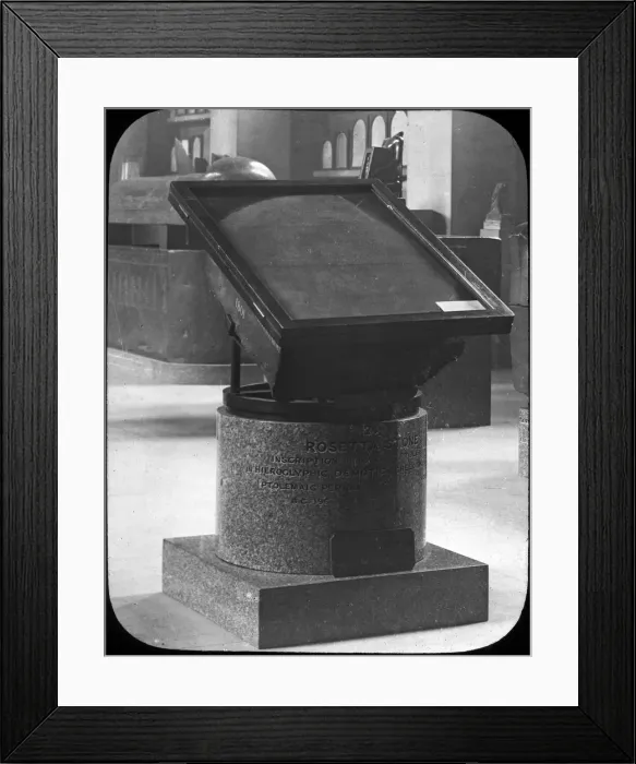 Framed Print : The Rosetta Stone, British Museum, London, c1890. Artist: Newton & Co Framed Print : The Rosetta Stone, British Museum, London, c1890. Artist: Newton & Co