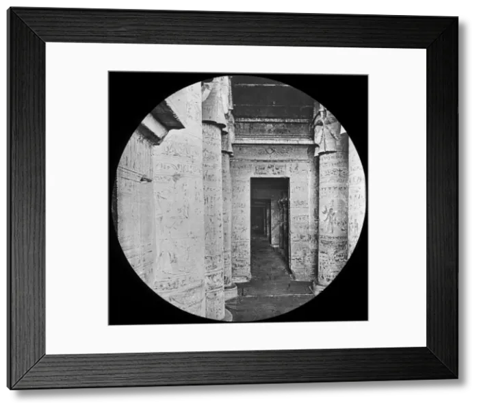 Framed Print : Interior of the Temple of Dendera, Egypt, c1890. Artist: Newton & Co
