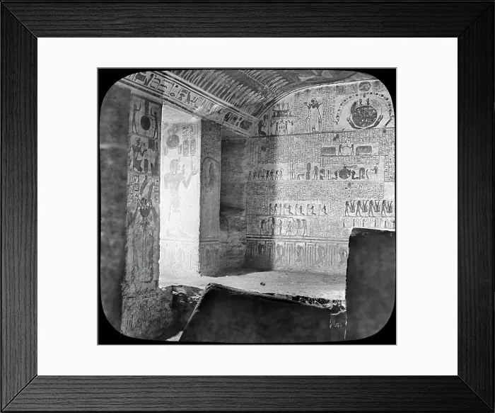 Framed Print : Sarcophagus and burial chamber of Rameses VI, Valley of the Kings, Egypt, c1890. Artist: Newton & Co Framed Print : Sarcophagus and burial chamber of Rameses VI, Valley of the Kings, Egypt, c1890. Artist: Newton & Co