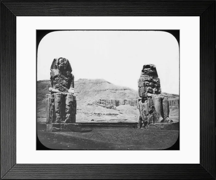Framed Print : Colossi of Memnon, Luxor (Thebes), Egypt, c1890. Artist: Newton & Co Framed Print : Colossi of Memnon, Luxor (Thebes), Egypt, c1890. Artist: Newton & Co