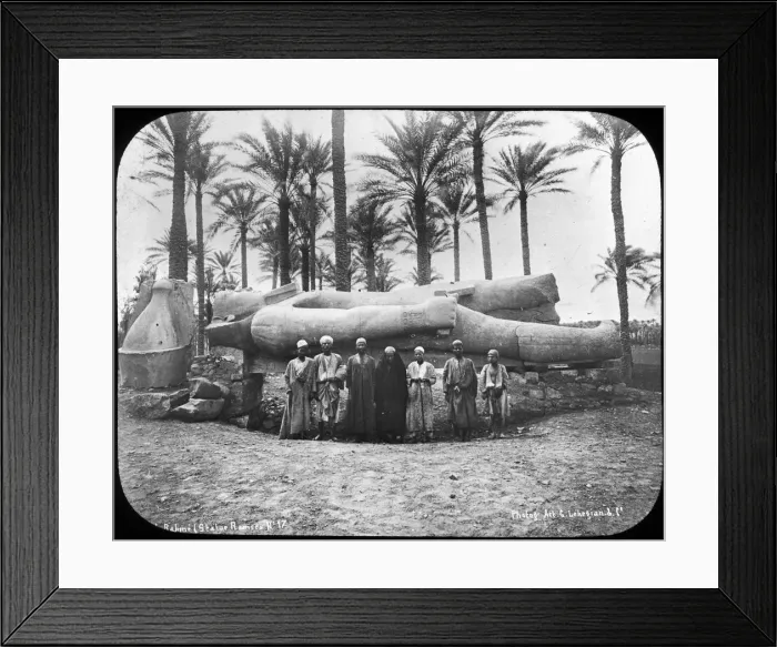 Framed Print : Fallen colossal statue of Rameses the Great, Memphis, Egypt, c1890. Artist: G Lekegian Framed Print : Fallen colossal statue of Rameses the Great, Memphis, Egypt, c1890. Artist: G Lekegian