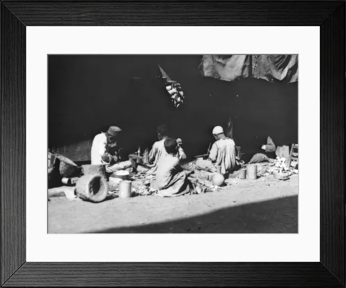 Framed Print : Tin workers, Cairo, Egypt, late 19th or early 20th century Framed Print : Tin workers, Cairo, Egypt, late 19th or early 20th century