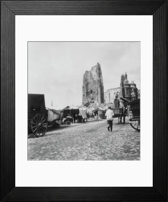 Framed Print : The Hotel de Ville, Arras, France, World War I, c1914-c1918. Artist: Nightingale & Co Framed Print : The Hotel de Ville, Arras, France, World War I, c1914-c1918. Artist: Nightingale & Co