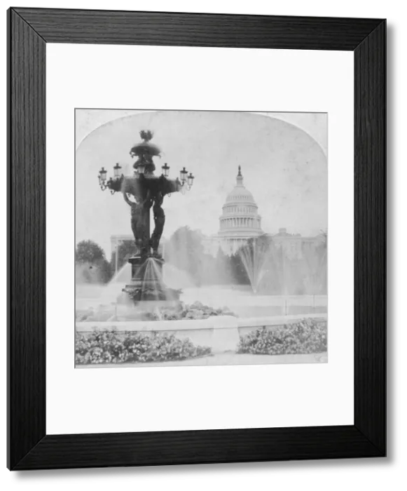 Framed Print : The Bartholdi Fountain and the Capitol, Washington DC, USA, late 19th or early 20th century. Artist: Kilburn Brothers Framed Print : The Bartholdi Fountain and the Capitol, Washington DC, USA, late 19th or early 20th century. Artist: Kilburn Brothers