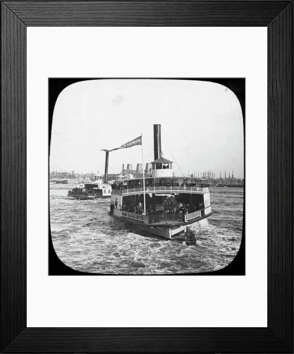 Framed Print : River steamer, USA, late 19th or early 20th century Framed Print : River steamer, USA, late 19th or early 20th century