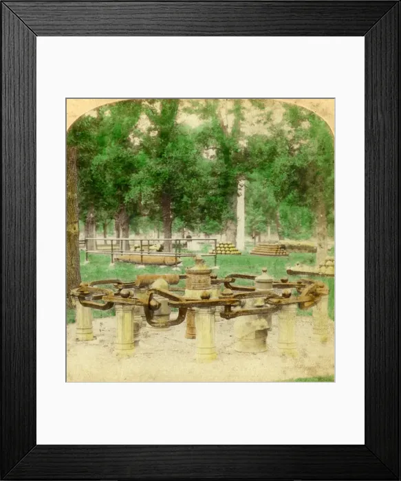 Framed Print : The Great Chain, Trophy Point, West Point, New York, USA, 1901. Artist: Underwood & Underwood Framed Print : The Great Chain, Trophy Point, West Point, New York, USA, 1901. Artist: Underwood & Underwood