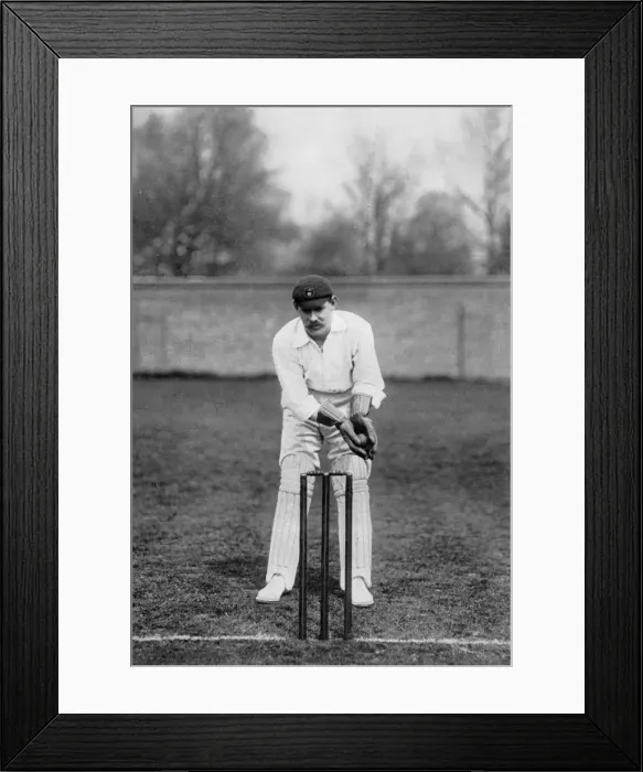 Framed Print : Bill Storer, Derbyshire and England cricketer, c1899. Artist: WA Rouch Framed Print : Bill Storer, Derbyshire and England cricketer, c1899. Artist: WA Rouch
