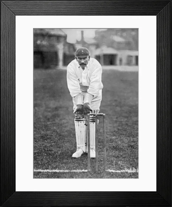 Framed Print : Thomas Russell, Essex cricketer, c1899. Artist: WA Rouch Framed Print : Thomas Russell, Essex cricketer, c1899. Artist: WA Rouch