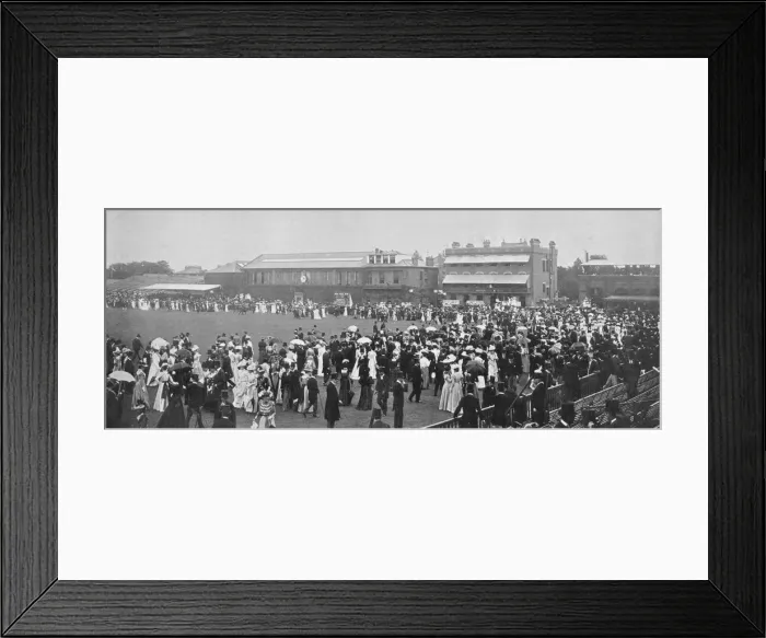 Framed Print : Lords Cricket Ground, the luncheon interval, London, c1899. Artist: RW Thomas Framed Print : Lords Cricket Ground, the luncheon interval, London, c1899. Artist: RW Thomas