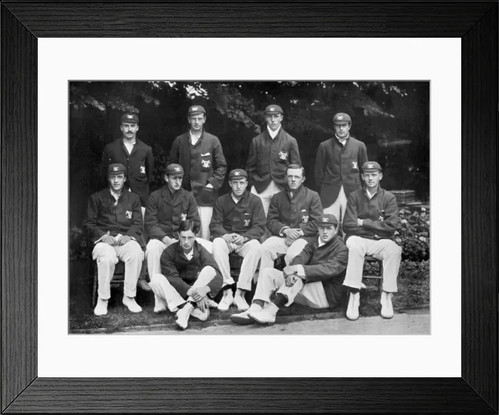 Framed Print : Oxford University cricket XI, c1899. Artist: Stearn Framed Print : Oxford University cricket XI, c1899. Artist: Stearn