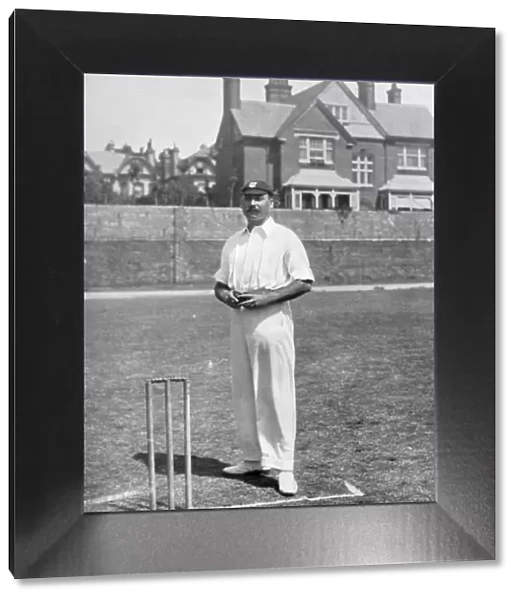 Fred Tate, Sussex and England cricketer, c1899. Artist: Hawkins & Co