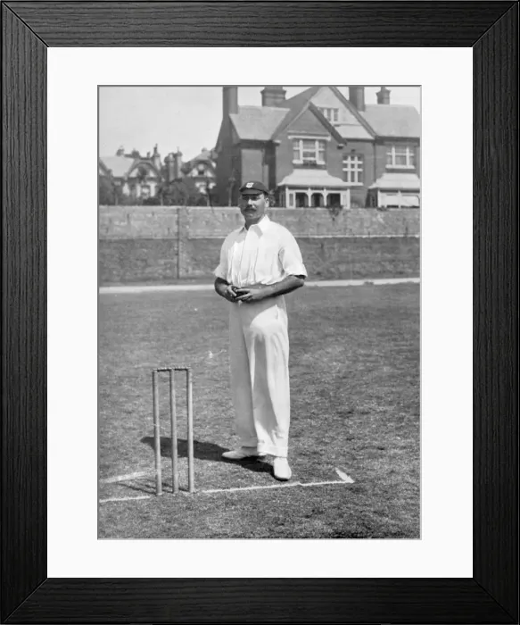 Framed Print : Fred Tate, Sussex and England cricketer, c1899. Artist: Hawkins & Co Framed Print : Fred Tate, Sussex and England cricketer, c1899. Artist: Hawkins & Co