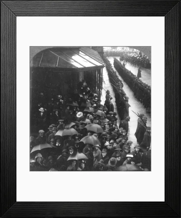 Framed Print : Guard of Honour at City Hall, South Africa, World War I, c1914-c1918. Artist: Realistic Travels Publishers Framed Print : Guard of Honour at City Hall, South Africa, World War I, c1914-c1918. Artist: Realistic Travels Publishers