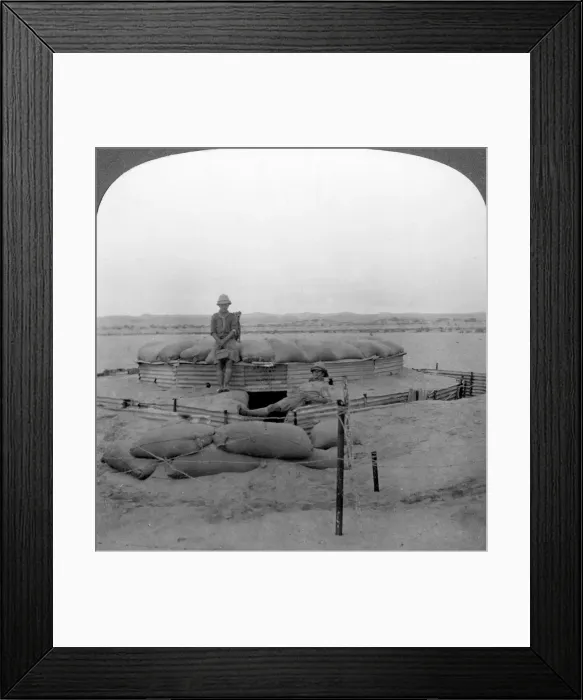 Framed Print : A unique sand blockhouse, South-West Africa, World War I, c1915. Artist: Realistic Travels Publishers Framed Print : A unique sand blockhouse, South-West Africa, World War I, c1915. Artist: Realistic Travels Publishers