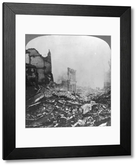 Framed Print : Ruins of Bethune, France, World War I, c1915-c1918. Artist: Realistic Travels Publishers Framed Print : Ruins of Bethune, France, World War I, c1915-c1918. Artist: Realistic Travels Publishers