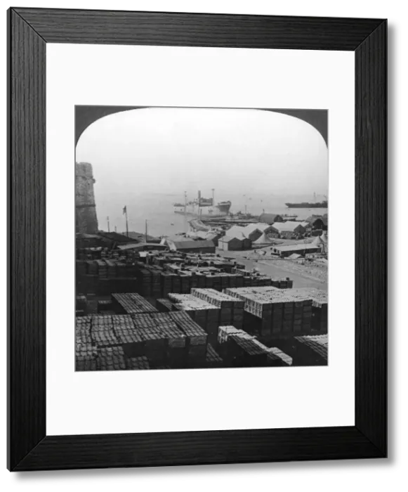 Framed Print : Stores at Sedd el Bahr, Gallipoli, Turkey, World War I, 1915. Artist: Realistic Travels Publishers Framed Print : Stores at Sedd el Bahr, Gallipoli, Turkey, World War I, 1915. Artist: Realistic Travels Publishers