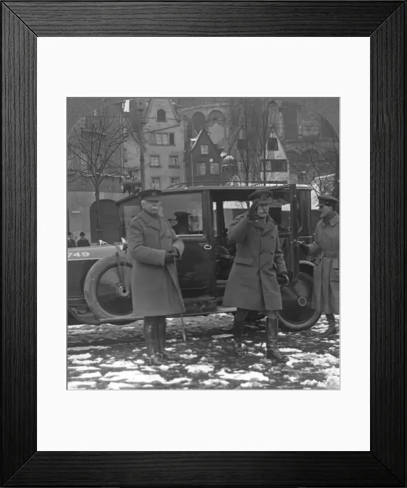 Framed Print : Field Marshal Earl Haig arriving at Cologne, Germany, c1919-c1920. Artist: Realistic Travels Publishers Framed Print : Field Marshal Earl Haig arriving at Cologne, Germany, c1919-c1920. Artist: Realistic Travels Publishers