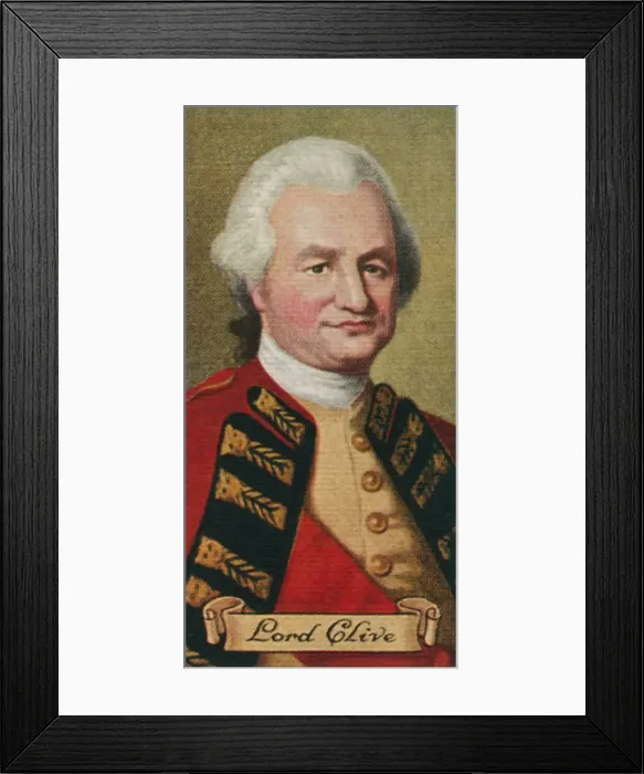 Framed Print : Lord Robert Clive, taken from a series of cigarette cards, 1935