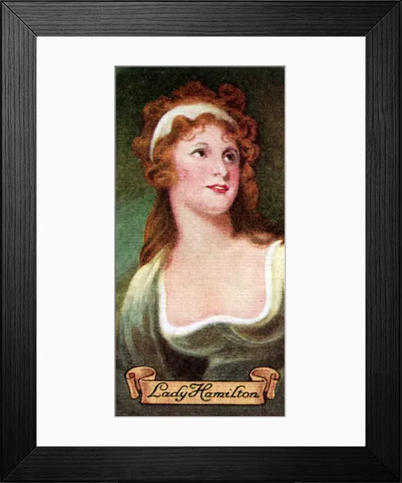 Framed Print : Lady Hamilton, taken from a series of cigarette cards, 1935 Framed Print : Lady Hamilton, taken from a series of cigarette cards, 1935
