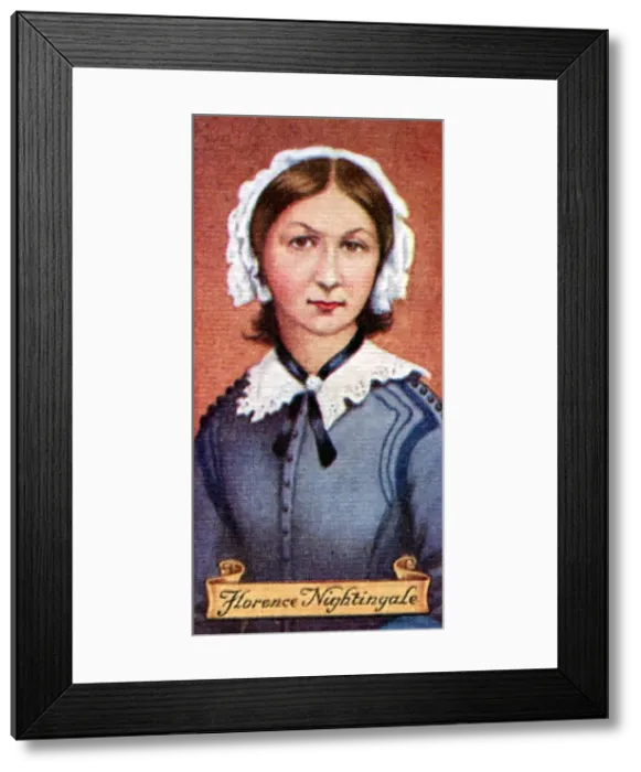 Framed Print : Florence Nightingale, taken from a series of cigarette cards, 1935 Framed Print : Florence Nightingale, taken from a series of cigarette cards, 1935