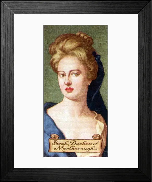 Framed Print : Sarah, Duchess of Marlborough, taken from a series of cigarette cards, 1935 Framed Print : Sarah, Duchess of Marlborough, taken from a series of cigarette cards, 1935