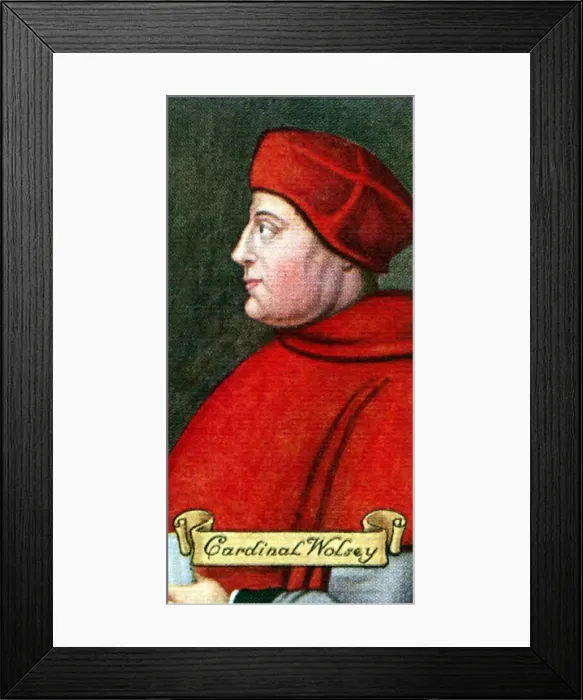 Framed Print : Cardinal Wolsey, taken from a series of cigarette cards, 1935 Framed Print : Cardinal Wolsey, taken from a series of cigarette cards, 1935