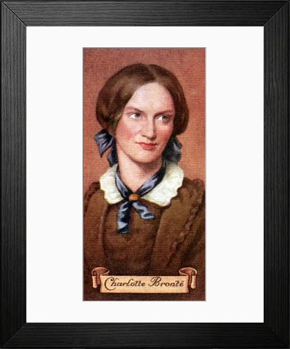 Framed Print : Charlotte Bronte, taken from a series of cigarette cards, 1935 Framed Print : Charlotte Bronte, taken from a series of cigarette cards, 1935