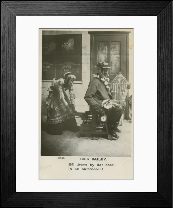 Framed Print : Bill Bailey postcard. Bill Bailey, Won t You Please Come Home? was a popular song published in 1902 Framed Print : Bill Bailey postcard. Bill Bailey, Won t You Please Come Home? was a popular song published in 1902