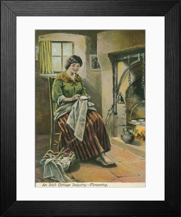 Framed Print : An Irish Cottage Industry - Flowering Framed Print : An Irish Cottage Industry - Flowering