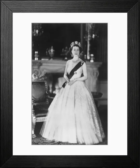 Framed Print : HM Queen Elizabeth II at Buckingham Palace, 12th March 1953. Artist: Sterling Henry Nahum Baron Framed Print : HM Queen Elizabeth II at Buckingham Palace, 12th March 1953. Artist: Sterling Henry Nahum Baron
