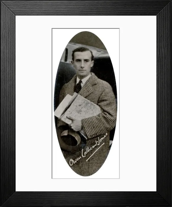 Framed Print : Lieutenant Owen Cathcart Jones, British pilot, 1935