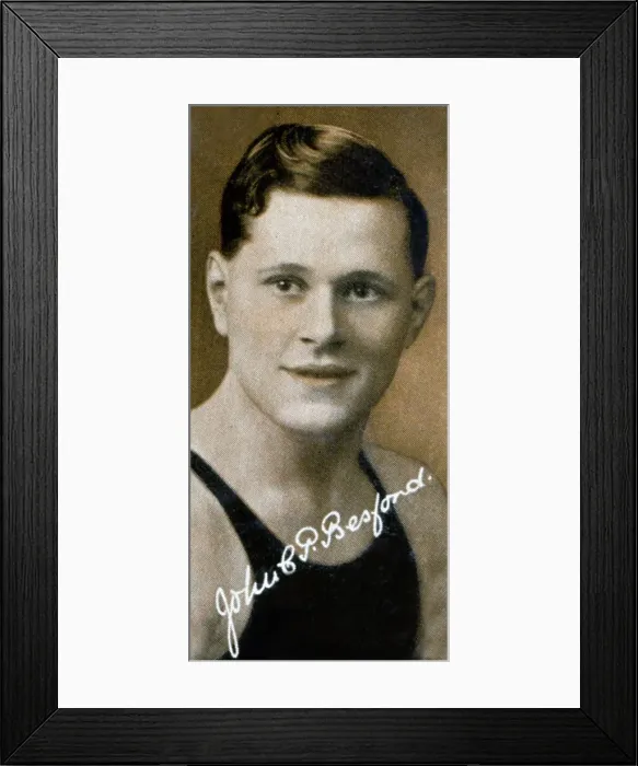 Framed Print : JCP Besford, Champion swimmer, 1935 Framed Print : JCP Besford, Champion swimmer, 1935