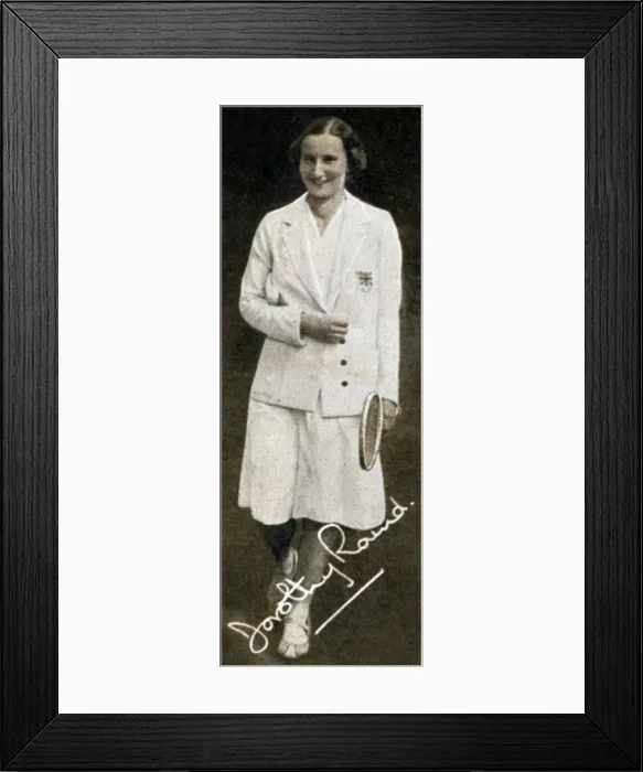 Framed Print : Miss Dorothy Round, Wimbledon Womens Champion, 1934 Framed Print : Miss Dorothy Round, Wimbledon Womens Champion, 1934