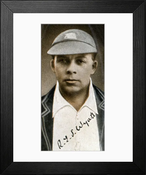 Framed Print : Robert Elliot Storey Wyatt, (Quiet Wyatt), all-round circketer, 1935 Framed Print : Robert Elliot Storey Wyatt, (Quiet Wyatt), all-round circketer, 1935