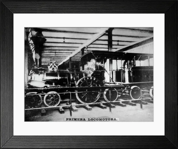 Framed Print : First locamotive, Cuba, 19th century Framed Print : First locamotive, Cuba, 19th century