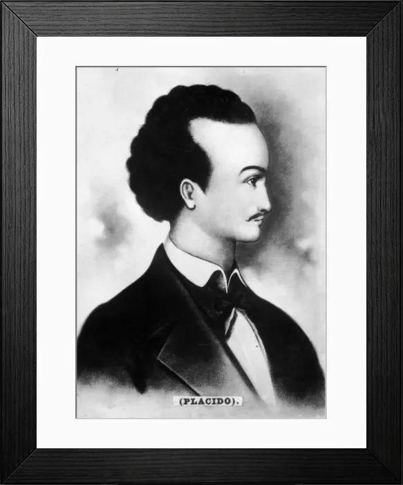 Framed Print : Gabriel de la Concepcion Valdes [Placido], (1809-1844), Cuban poet