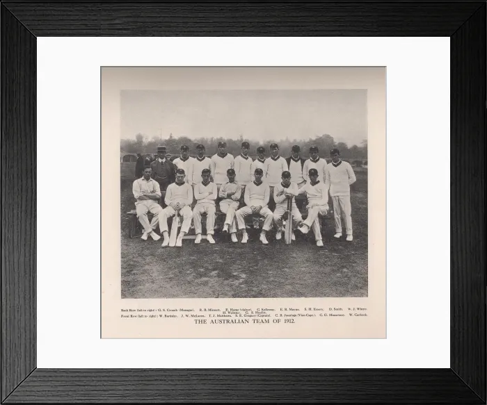 Framed Print : The Australian cricket team of 1912 Framed Print : The Australian cricket team of 1912