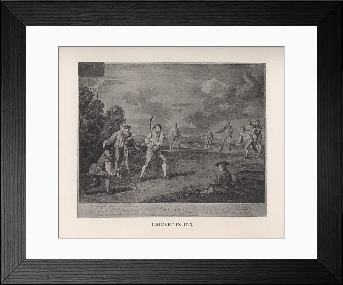 Framed Print : Cricket in 1743 (1912) Framed Print : Cricket in 1743 (1912)