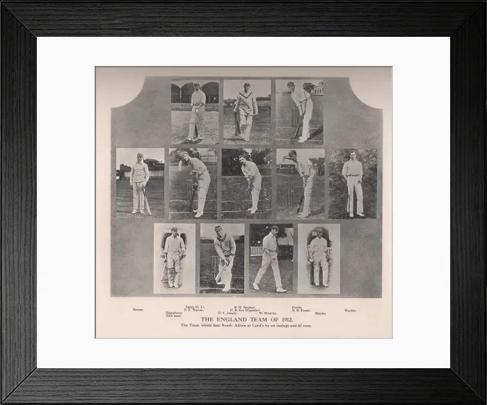 Framed Print : The England cricket team of 1912 Framed Print : The England cricket team of 1912