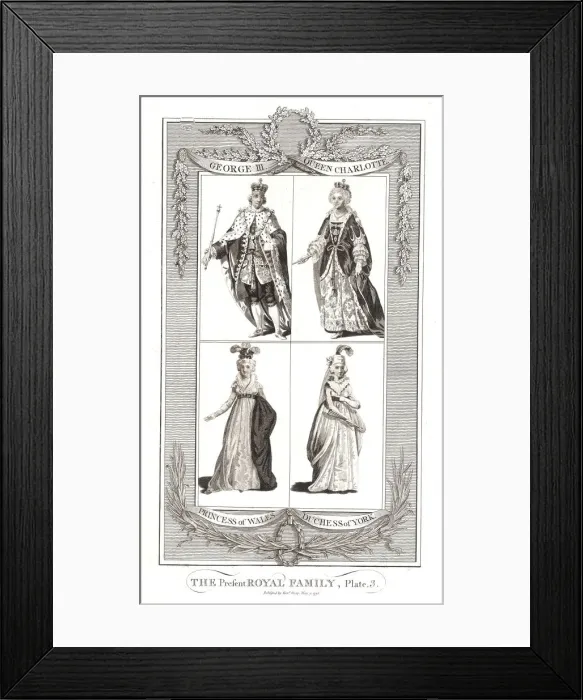 Framed Print : The then present Royal Family Published May 9th 1795 by Alexander Hogg Framed Print : The then present Royal Family Published May 9th 1795 by Alexander Hogg
