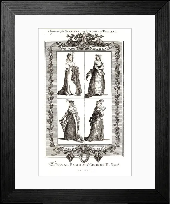 Framed Print : The Royal Family of George III, Published by Alexander Hogg Januay 18th 1794. Plate 2 Framed Print : The Royal Family of George III, Published by Alexander Hogg Januay 18th 1794. Plate 2