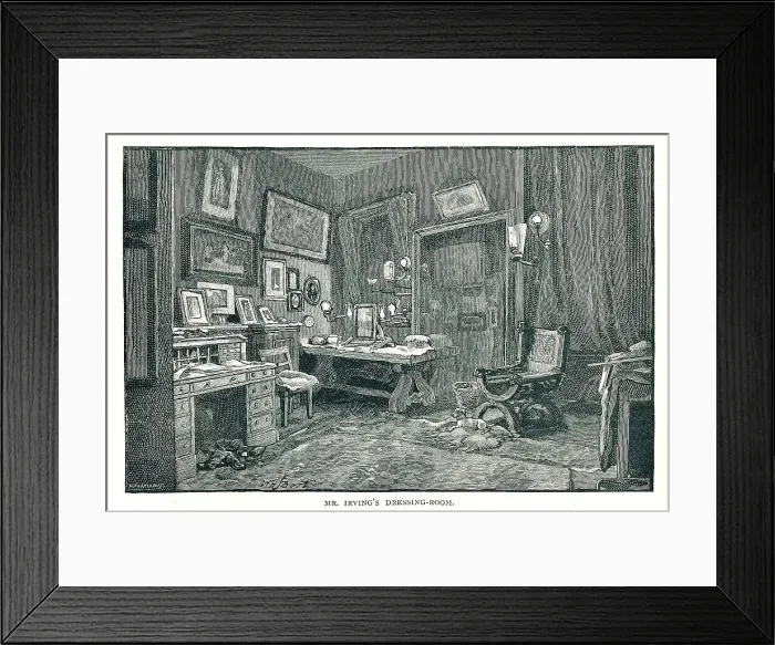 Framed Print : Henry Irvings Dressing Room, 1891 Framed Print : Henry Irvings Dressing Room, 1891