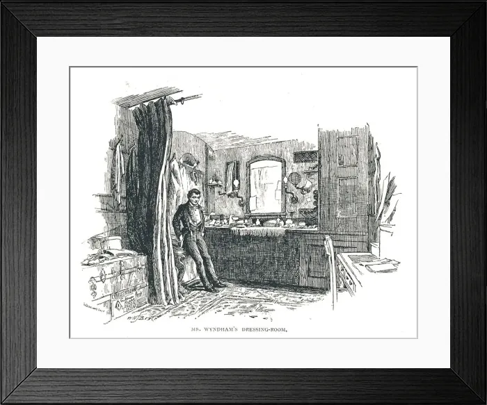 Framed Print : Charles Wyndham Dressing room over looking Piccadilly at the Criterion Theatre, 1891 Framed Print : Charles Wyndham Dressing room over looking Piccadilly at the Criterion Theatre, 1891