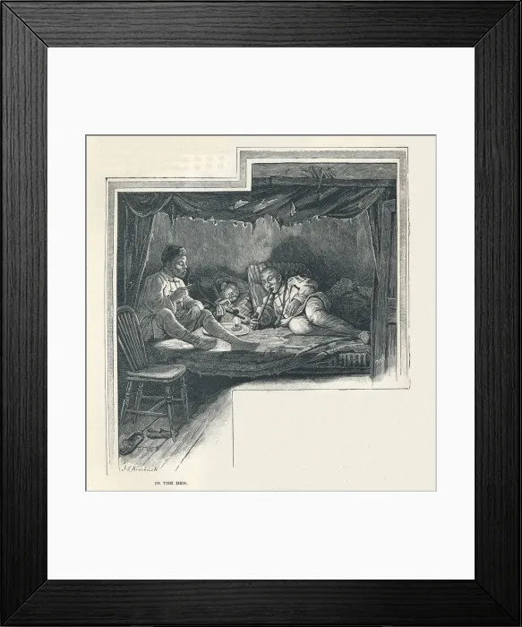 Framed Print : A Night in an Opium Den, 1891 Framed Print : A Night in an Opium Den, 1891