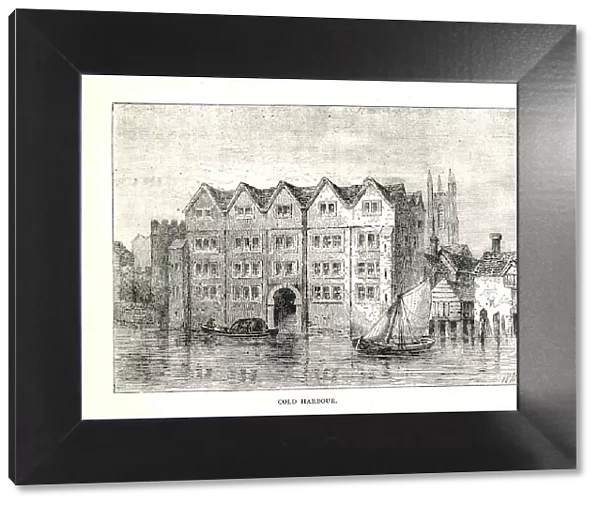 Cold Harbour. Medieval Mansion House North Bank ofThames above London Bridge, 1894 Artist: Walter Thornbury