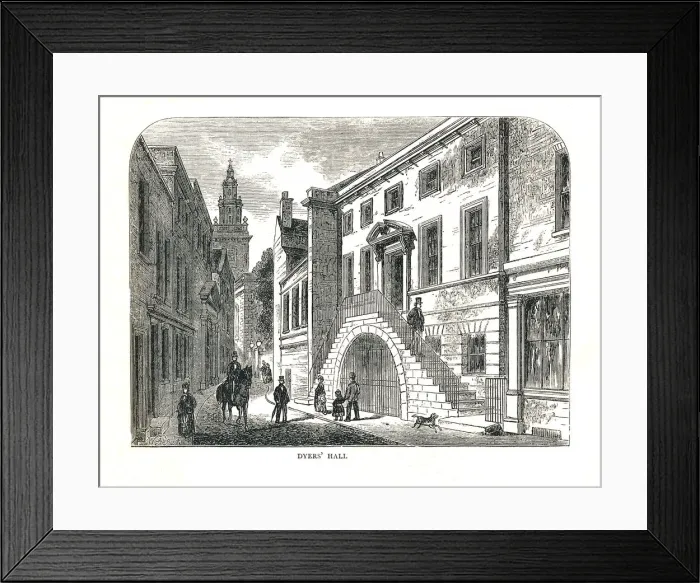 Framed Print : Dyers Hall, College Street, as Rebuilt 1857. Artist: Walter Thornbury Framed Print : Dyers Hall, College Street, as Rebuilt 1857. Artist: Walter Thornbury