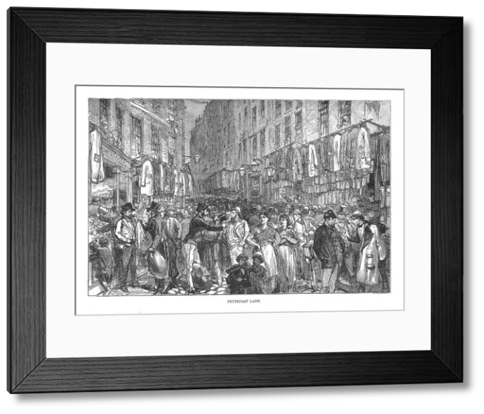 Framed Print : Petticoat Lane, 1878 Artist: Walter Thornbury Framed Print : Petticoat Lane, 1878 Artist: Walter Thornbury