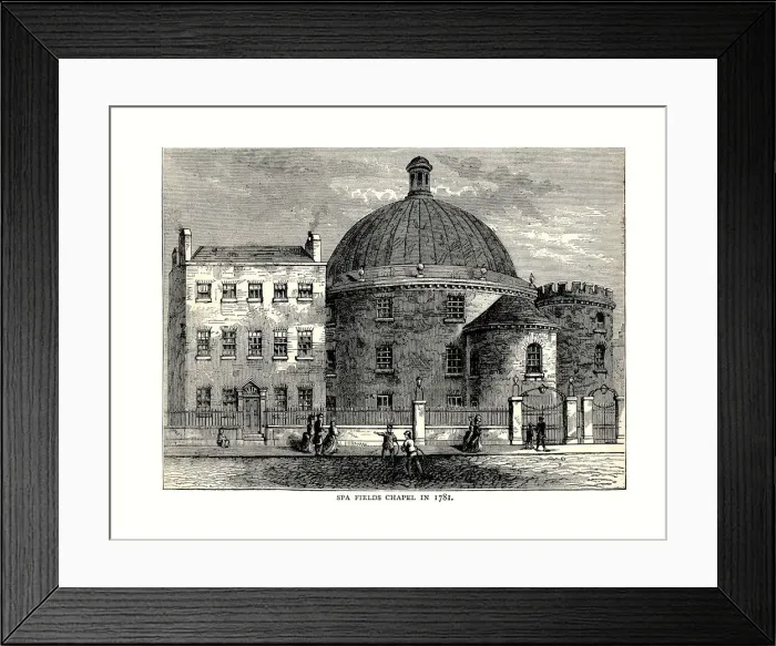 Framed Print : Spa Fields Chapel, 1781 Framed Print : Spa Fields Chapel, 1781