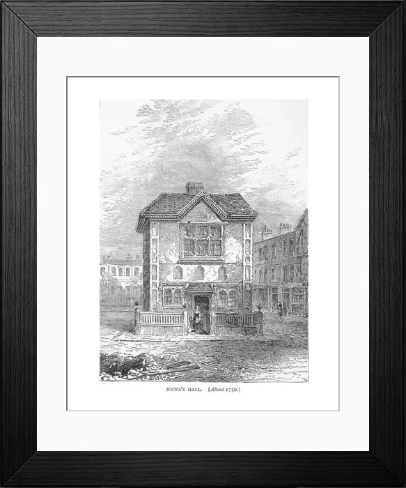 Framed Print : Hicks Hall, 1750. 1878 Framed Print : Hicks Hall, 1750. 1878