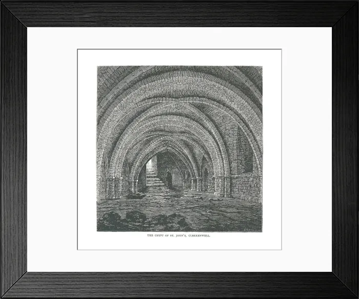 Framed Print : The Crypt of St. Johns, 1878 Framed Print : The Crypt of St. Johns, 1878